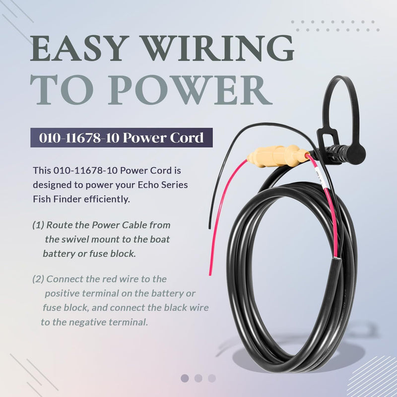 Power Cable 4-Pin for Garmin Echo 100 101 150 151 200 201 300c 301c 500c 550c