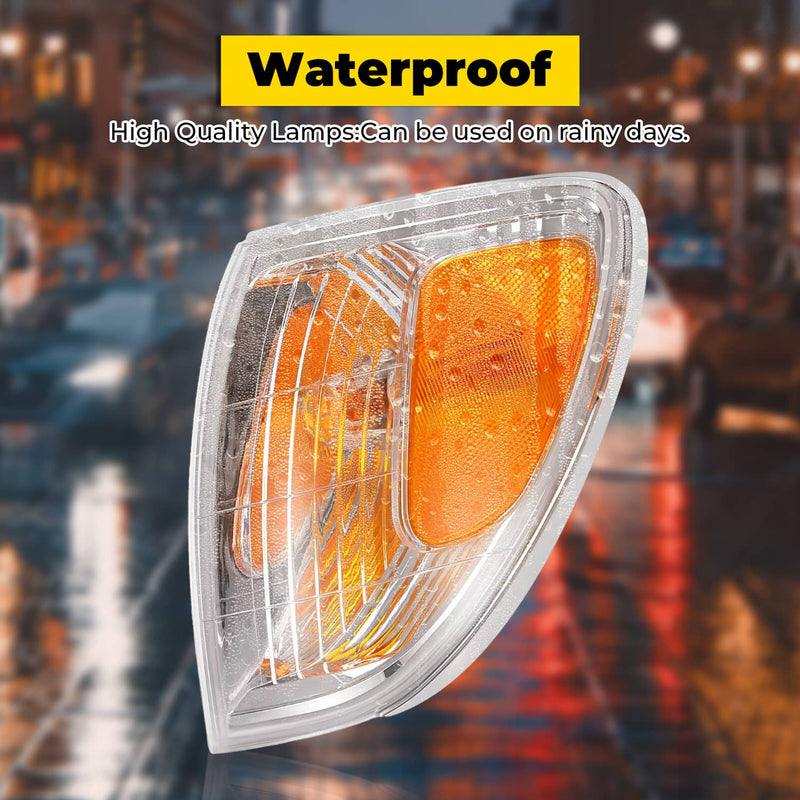 DURAFORCE Corner Signal Marker Lights for Land Cruiser 2005-2007 Chrome Amber L+R Set