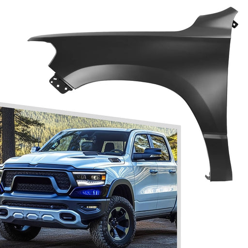 DURAFORCE 68276309AA Fender for RAM 1500 2019-2025 Black Steel Front Driver Side