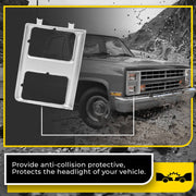 DURAFORCE Headlight Doors Bezels for Chevy GMC C K Series 1985-1987 Driver Passenger RH LH