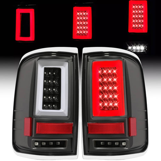 DURAFORCE Black LED Tube Tail Lights for Ford F150 LOBO 2004 2005 2006 2007 2008 DOT