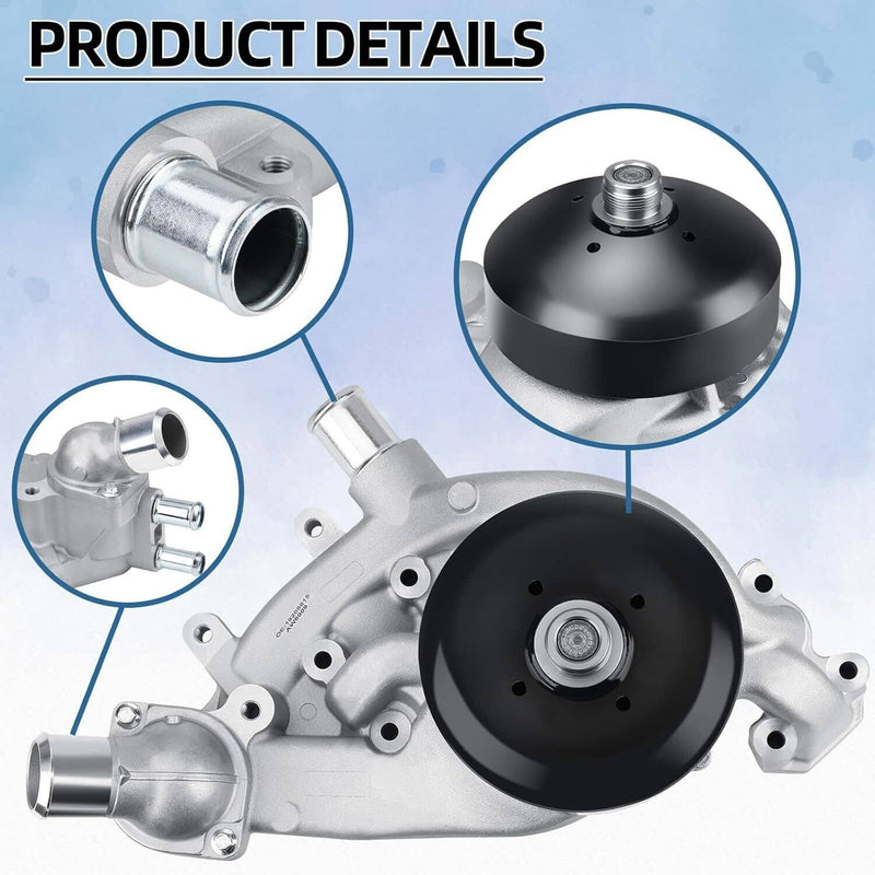 Water Pump with Thermostat for Chevy GMC Vortec 4.8L 5.3L 6.0L 6.2L 2007-2016