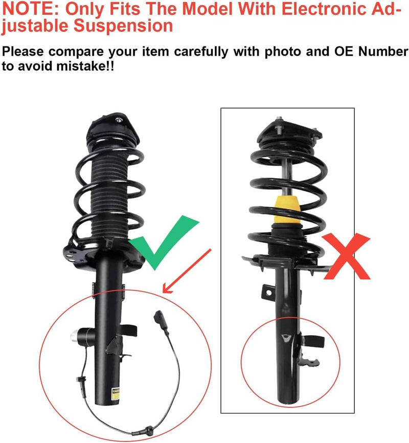 Pair Front Shock Struts Assys w/Electronic for 2015-2019 Lincoln MKC EJ7Z18124K