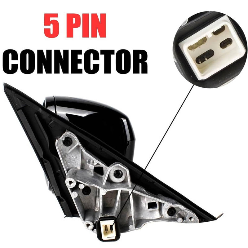 Left Driver Side Mirror w Blind Spot Black for BMW 320i 330i 330e 19-23