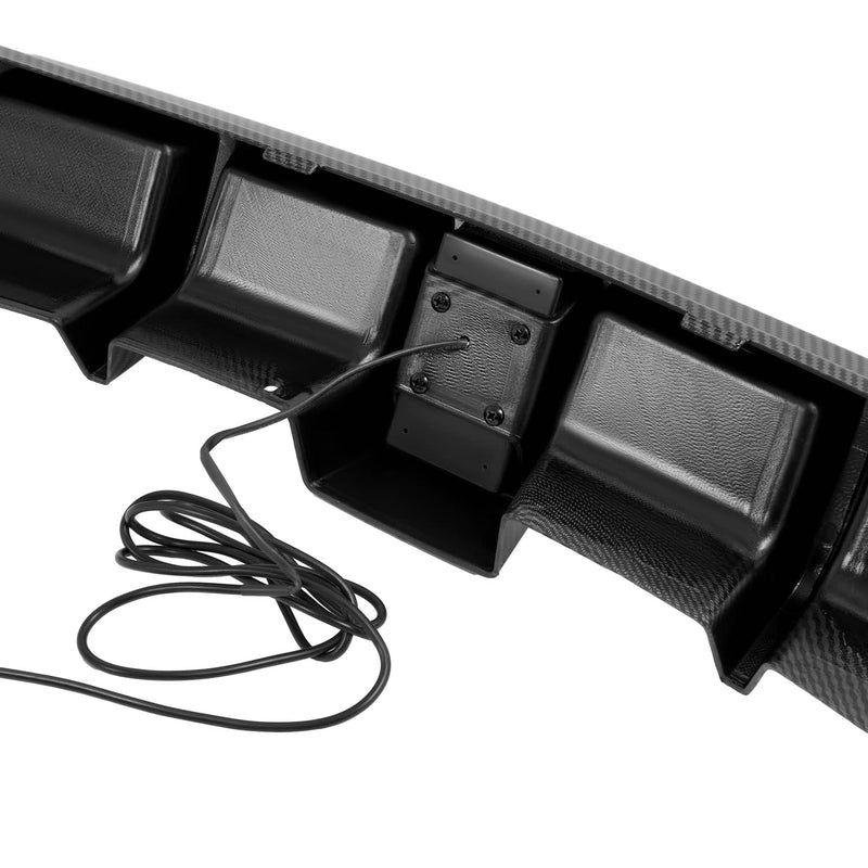 DURAFORCE Rear Bumper Lip Diffuser LED Light for BMW F30 F31 M Sport 2012-18 Carbon Style