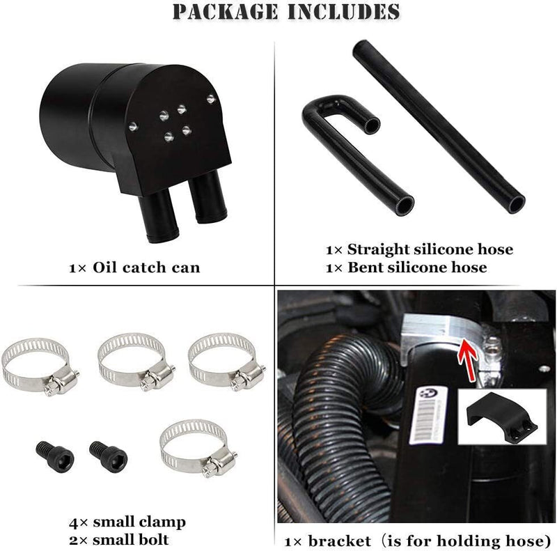 N54 Oil Catch Can Reservoir Tank for BMW 335i 135i E90 E92 E82 2006-2010 Black