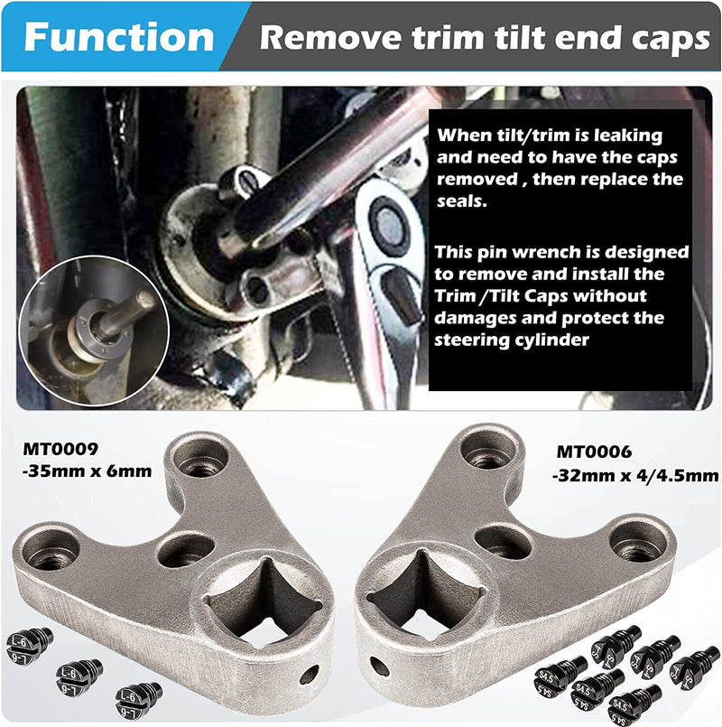 115225FS Seal Kit for Yamaha Trim/Tilt Pin Wrench MT0006 MT0009 Set Of 3
