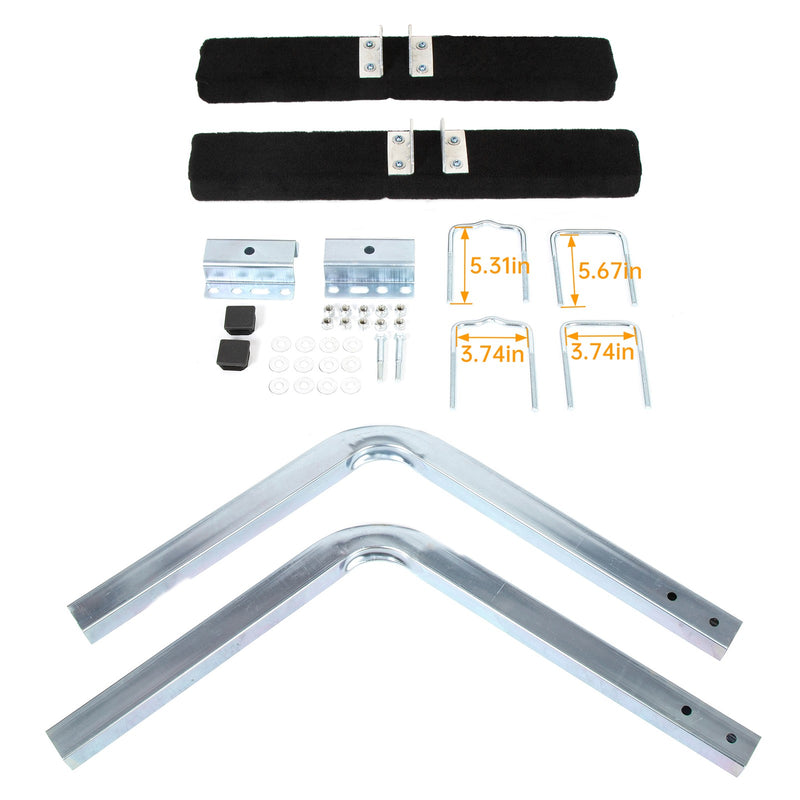 Boat Trailer Bunk Board Guide-On 75 Degree 24 Inch Carpeted Guides W/Hardware 2