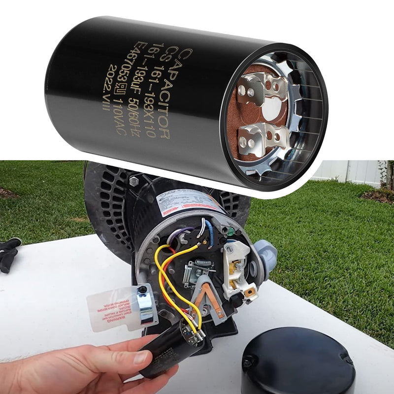 Pool Pump Capacitor 161-193 uf/MFD for Hayward Super Pump 0.75 1.0 1.5 HP