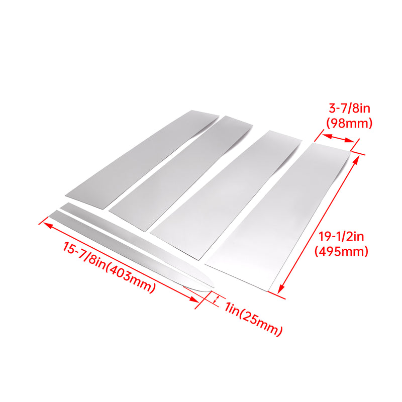 Stainless Steel Pillar Post Trim for Chevy Silverado Sierra for GMC 2019-2025