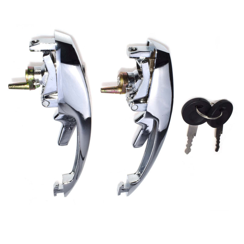 Door Handle Set Left Right with Keys Chrome for Volkswagen T1 Bug 1968-1978