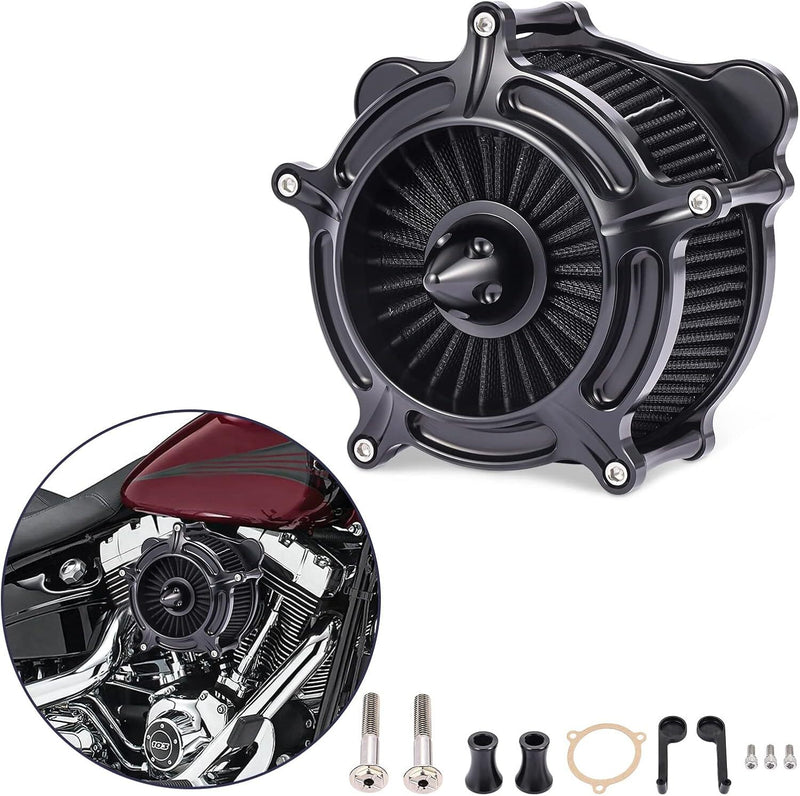 Black Air Cleaner Intake Filter for Harley Touring Road King Street Glide