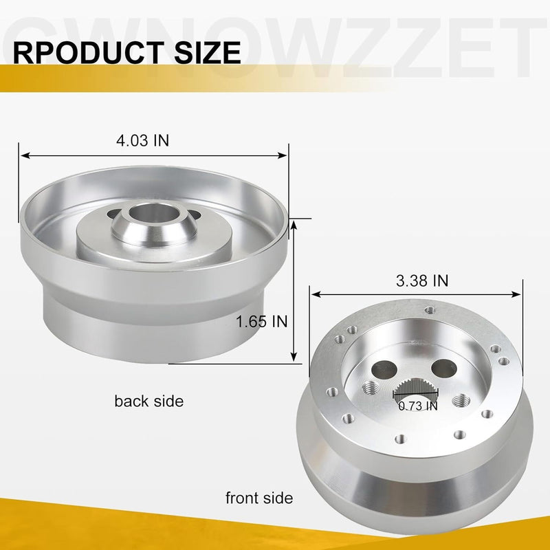 5 & 6 Hole Steering Wheel Polished Short Hub Adapter Ididit for GM