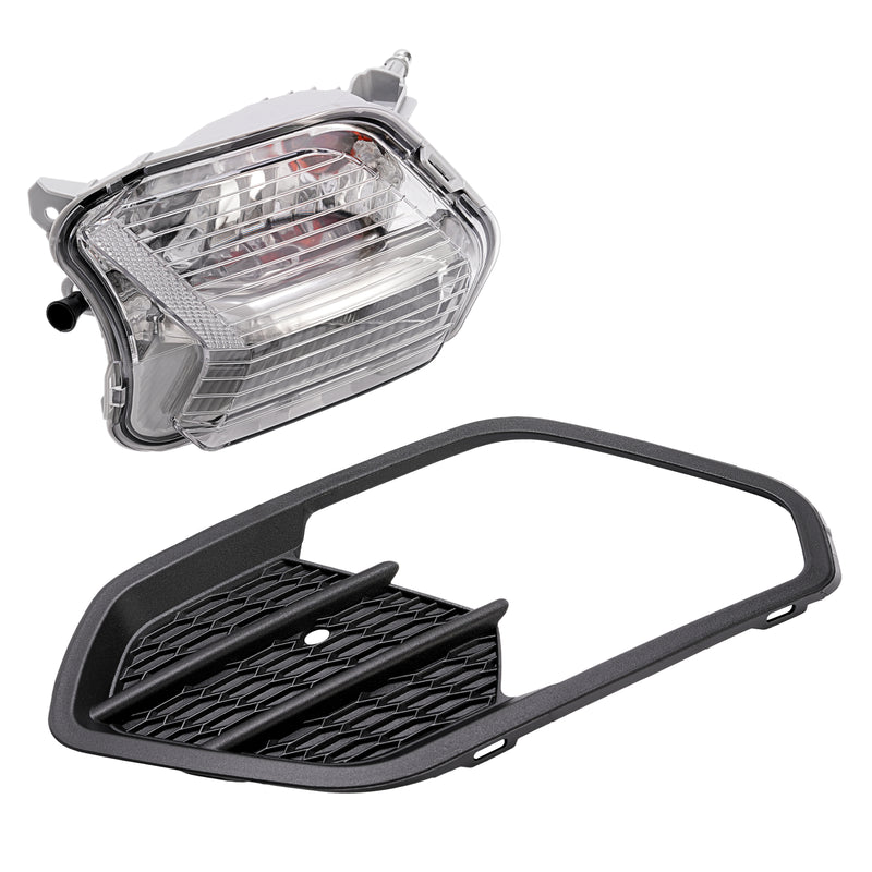 Left Driver Side Bumper Fog Light for Ford Escape 2017 2018 2019 Black Cover