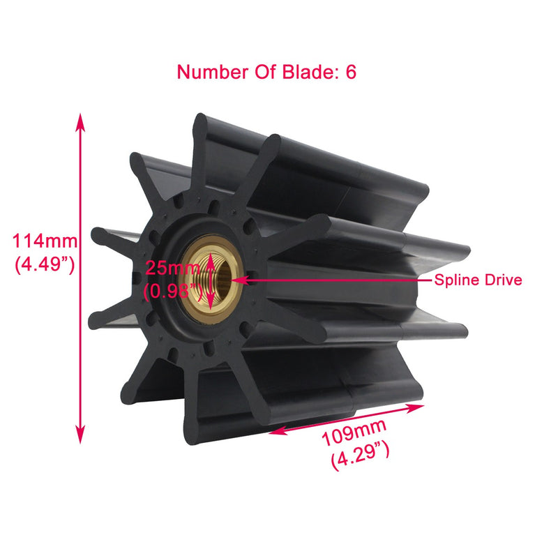 K-102 Flexible Impeller for Sherwood 22000K G22011-01 for Caterpillar 2127264