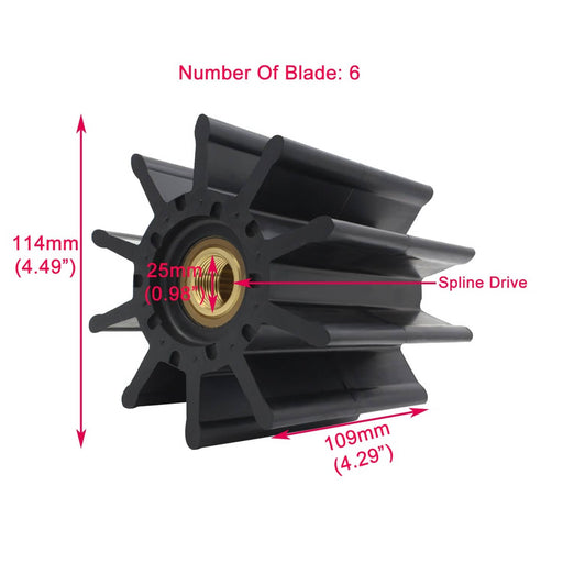 DURAFORCE K-102 Flexible Impeller for Sherwood 22000K G22011-01 for Caterpillar 2127264