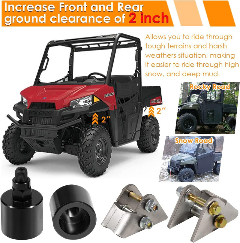 2'' Front Rear Lift Kit for Polaris Ranger 400 500 800 Crew Midsize 10-14