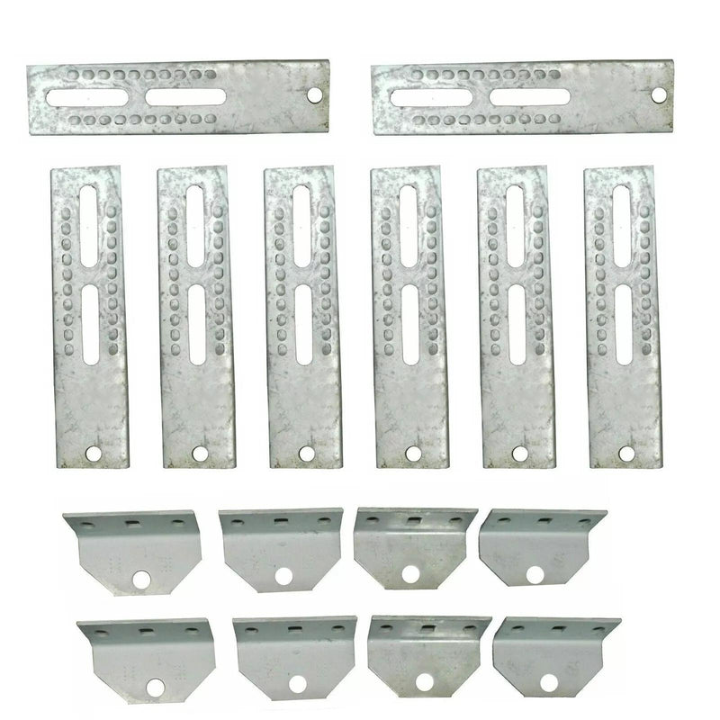 8PCS 10" Galvanized Swivel Boat Trailer Vertical Bunk Board Brackets Bolster