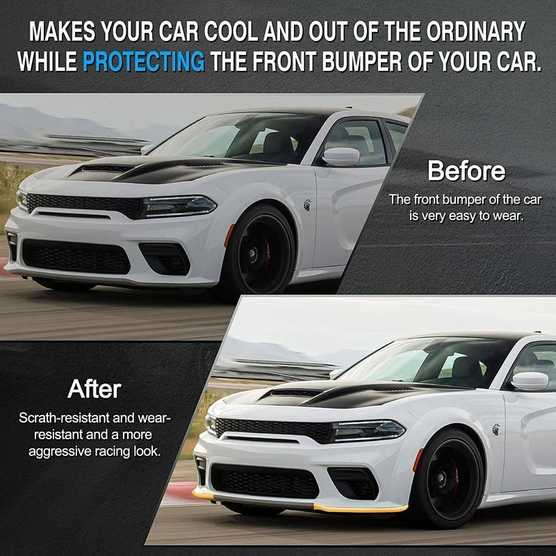 Front Bumper Lip Splitter Trim Cover Yellow for Dodge Charger SRT Scat 2015-2022