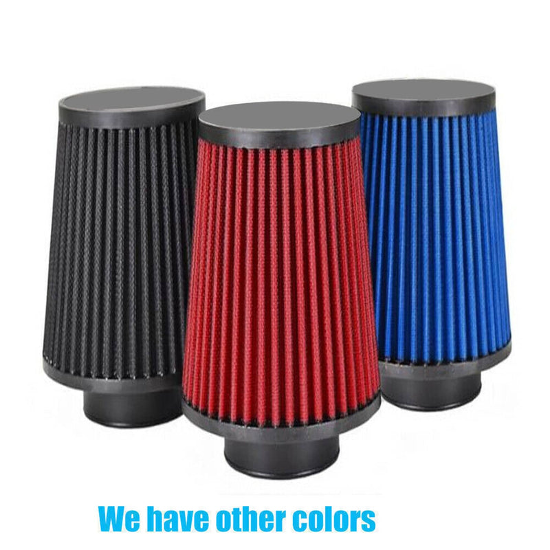 4'' 102mm Long High Flow Inlet Cone Dry Filter Cold Air Intake Replacement