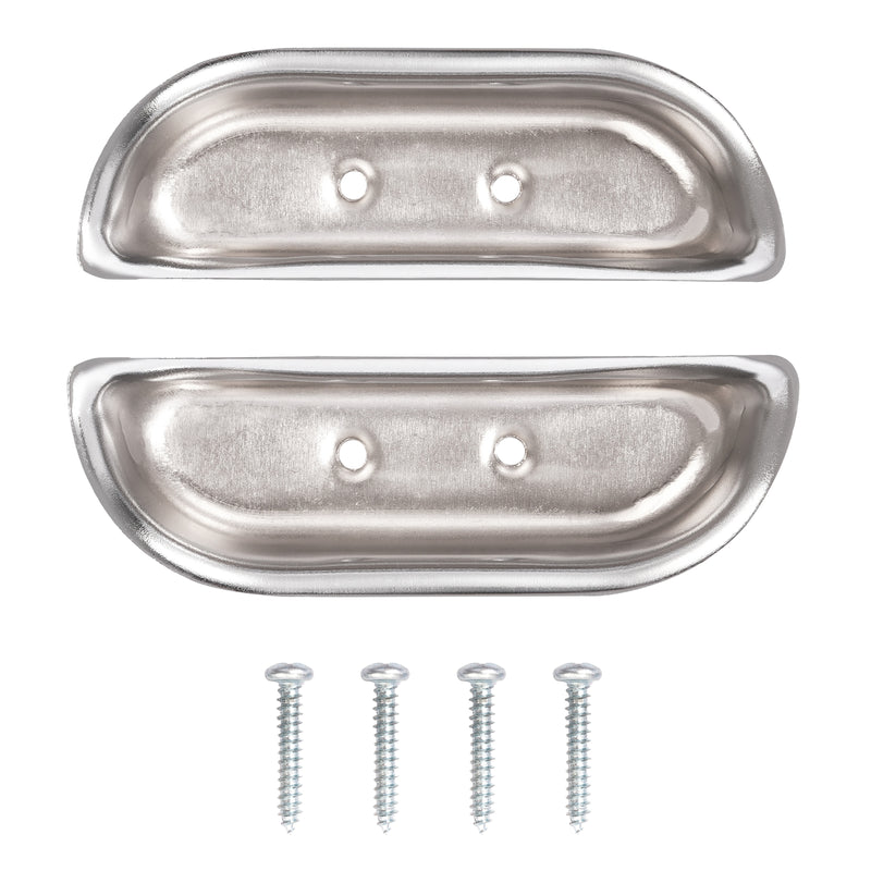 Door Panel Arm Rest Cups Steel Chrome for Ford F-100 F-150 F-350 1973-1979