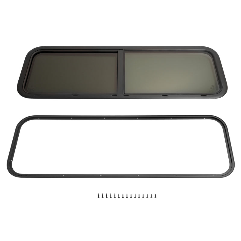 48" x 15" Horizontal Sliding RV Window w/Trim for Camper Cargo Trailer