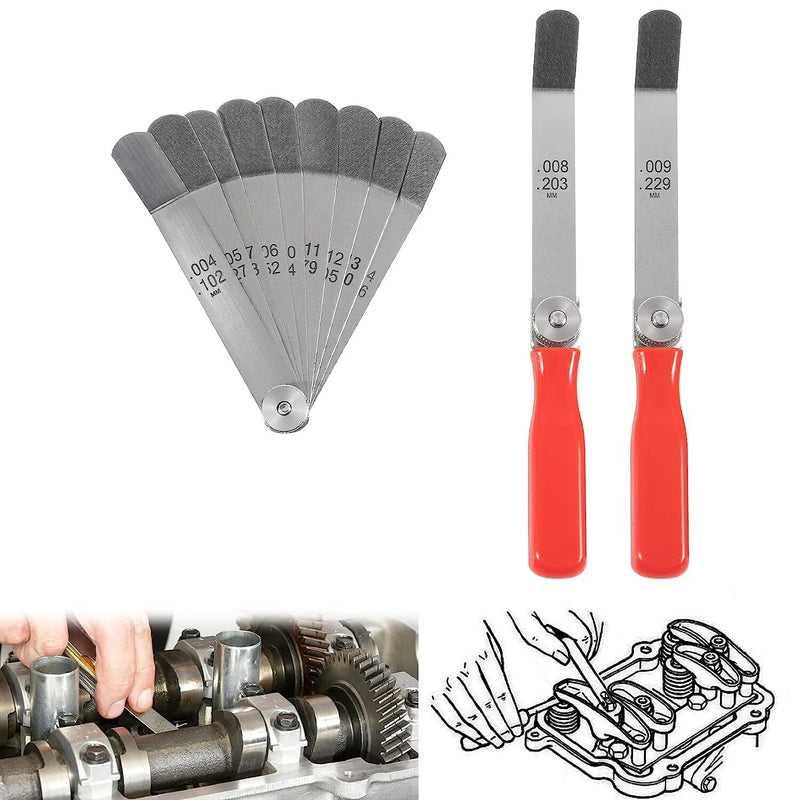 A308 Offset Valve Tappet 11-Blade Feeler Gauge Kit 0.004" To 0.014