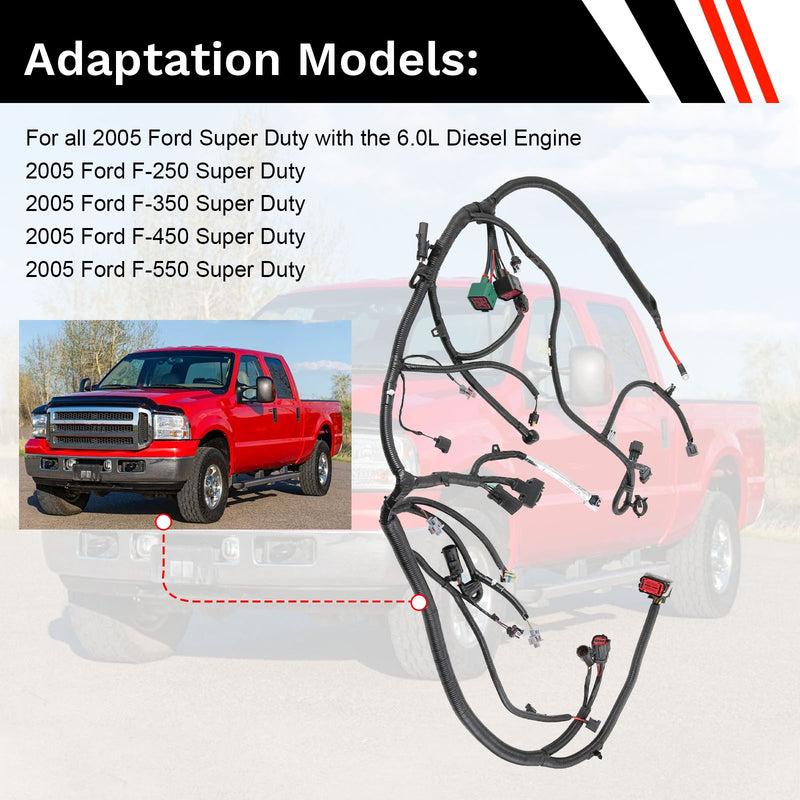 5C3Z-12B637-AA Wiring Harness for Ford Super Duty Engine 6.0L 2004-2005
