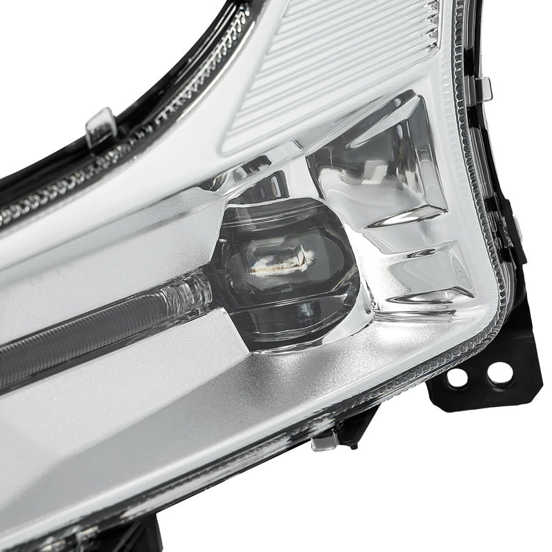 DURAFORCE #KS7Z15200B LED Fog Lights Clear Driver Passenger Side for Ford Fusion 2019-2020