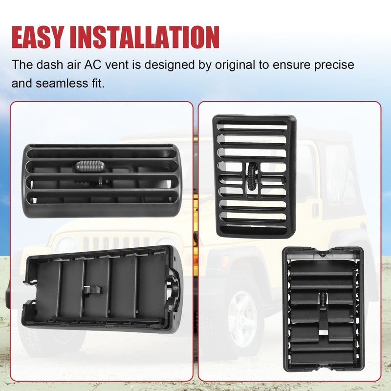 AC Vent Outlet Grille 4PCS for Jeep TJ Cherokee 1997-2006 5FS10DX9 5DP55TAZ
