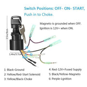 DURAFORCE 17009A2 17009A5 Ignition Key Switch for Mercury 6 Wire Outboard MP41070 Replacem