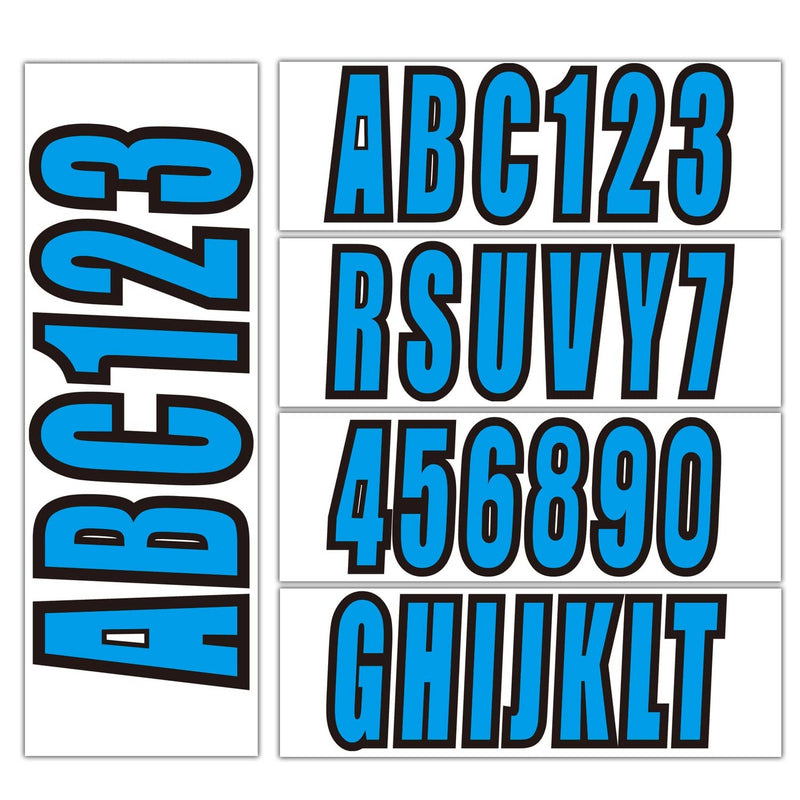 DURAFORCE 3 Inch Boat Registration Numbers And Letters Sticker A-Z 0-9 Custo