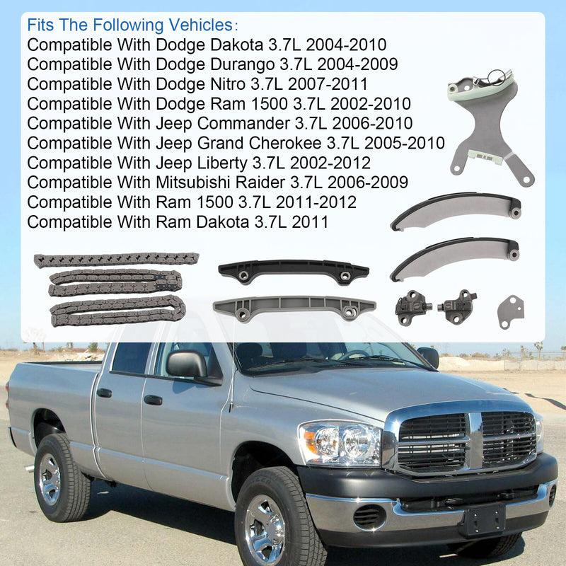 Timing Chain Kit for Jeep Liberty Dodge Ram Durango Dakota 3.7L SOHC 2002-2011