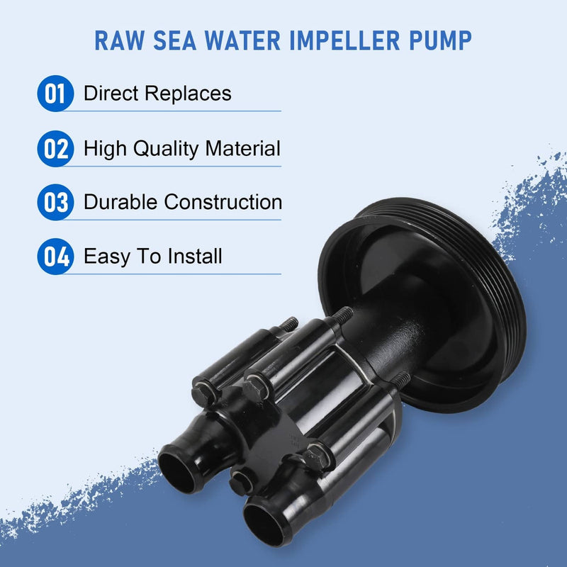46807151A9 Raw Sea Water Pump & Pulley for MerCruiser 4.3L 5.0L 5.7L 6.2L 7.4L