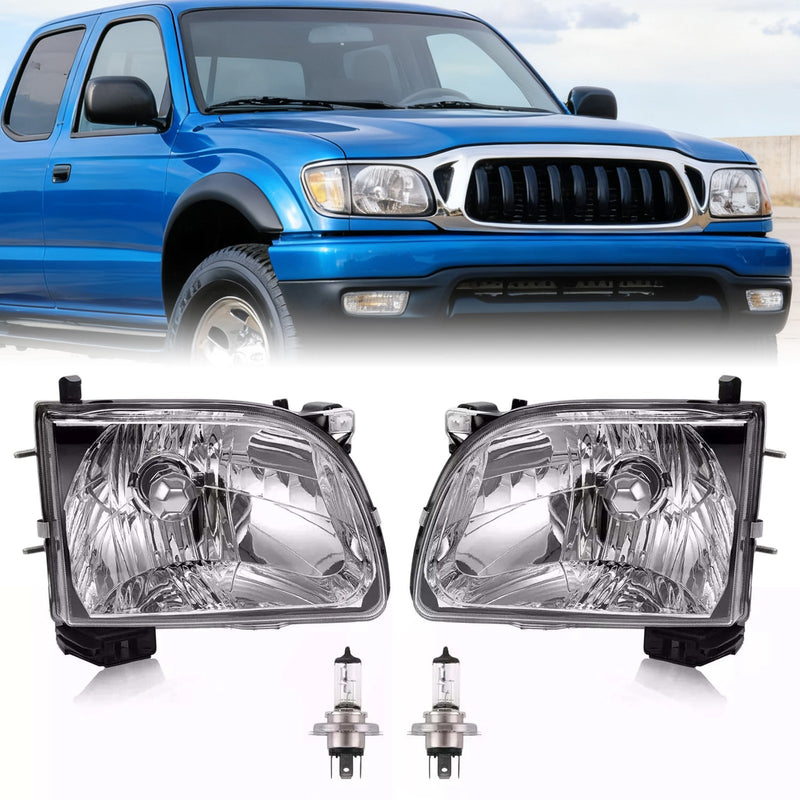 Headlights Headlamps W/Bulb Driver Passenger for Toyota Tacoma 2001-2004