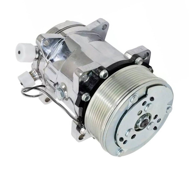 HC5004C AC Compressor with Clutch for Sanden 508 Style 8-Groove Serpentine Belt