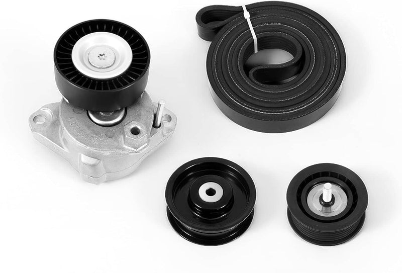 Engine Drive Belt Tensioner Idler Pulley Serpentine Belt Kit for Mercedes-Benz