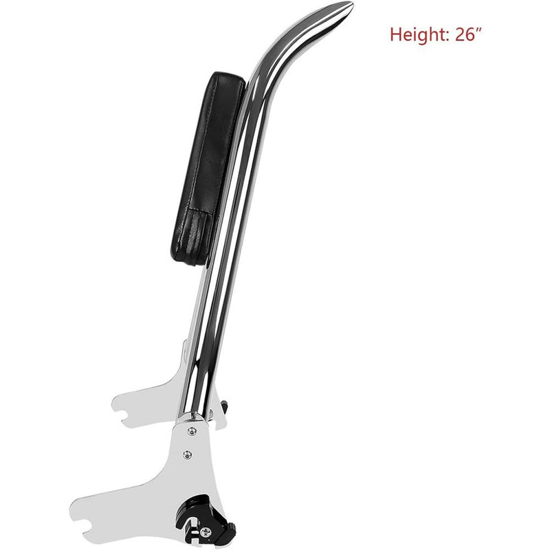 22'' Chrome Backrest Sissy Bar for Harley Road King Electra Glide 1997-2008