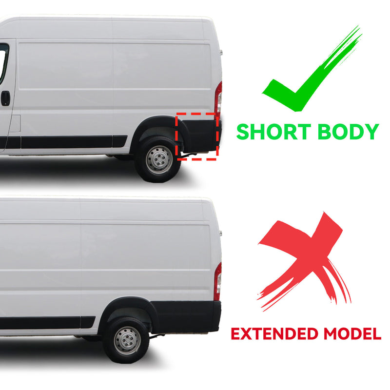Rear Quarter Panel Trim Molding Bumper Flare Right for Ram ProMaster 2019-2022