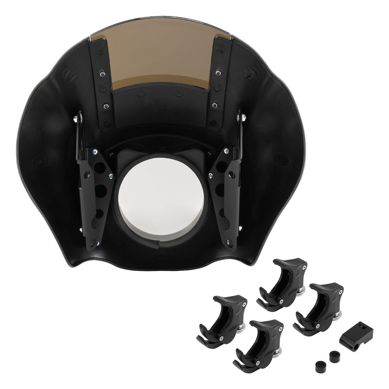Front Headlight Fairing W/ Windshield 49mm Clamps for Harley Street-Bob 2018+