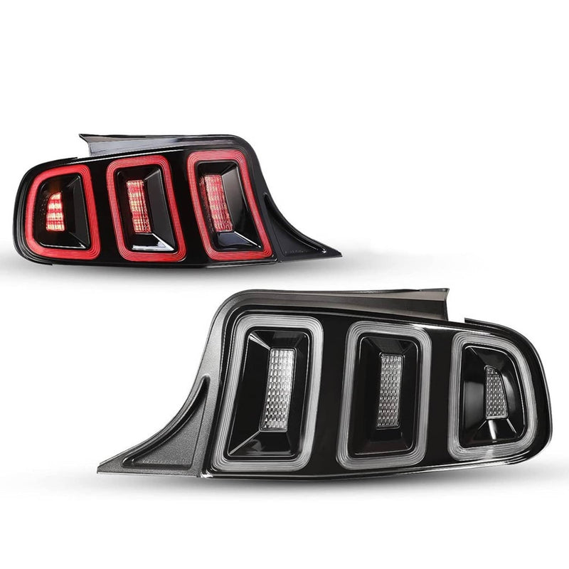 Tail Lights Black Brake Lamps for Ford Mustang 2010-2014 Full LED Sequential