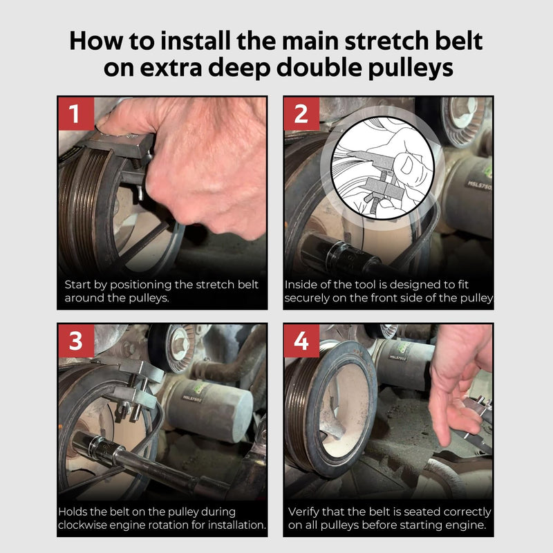 59350 Stretch Belt Installer for Ford 3.5L 3.7L for GM 5.3L 6.2L Engines