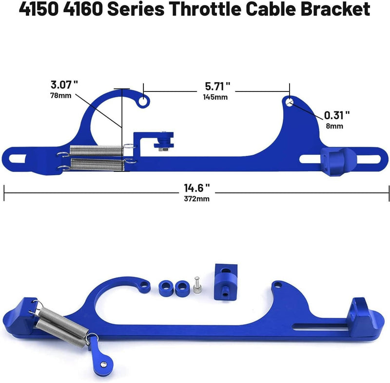 Throttle Cable Carb Bracket Carburetor 350 for Holley Aluminum 4150 4160