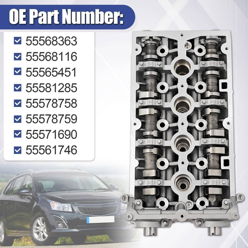 55565451 Cylinder Head Assembly for 2011-2018 Chevy Cruze Sonic 1.8L L4 DOHC