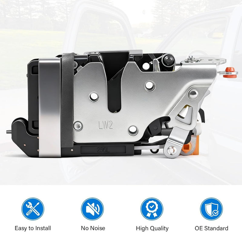 Door Lock Actuator Integrated Latch LH Driver Side Front for Chevy GMC Silverado