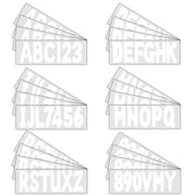 DURAFORCE Marine Boat White Sticker Decal A-Z Letters And 0-9 Numbers 3" 4 Sets