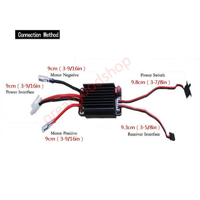 ESC Electronic Speed Controller Waterproof Brushed for RC Car Boat Motor