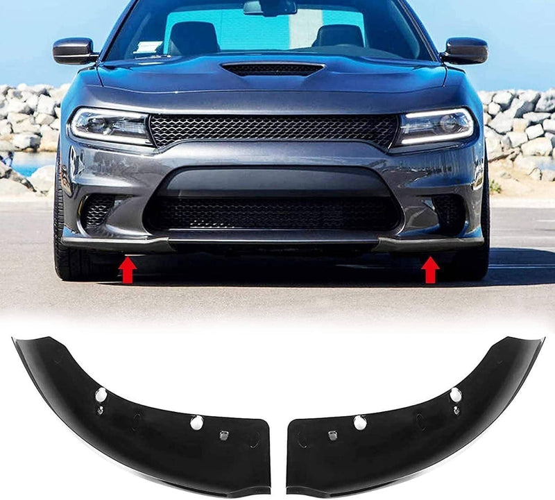Front Bumper Lip Splitter Trim Cover for Dodge Charger SRT Scat 2015-2021 Black