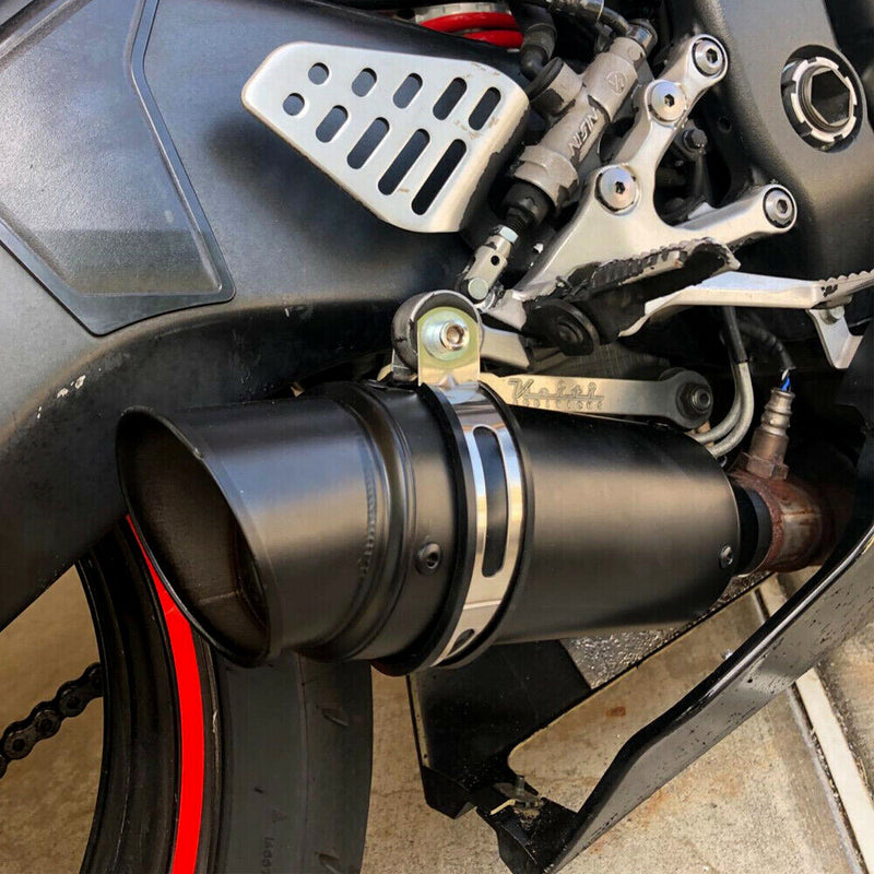 Universal Motorcycle Exhaust Muffler Tail Pipe Slip On DB Killer Black