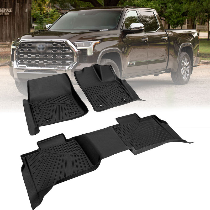 3D Molded Floor Mats TPE Liners for Toyota Tundra Crew Cab Max 2022-2026